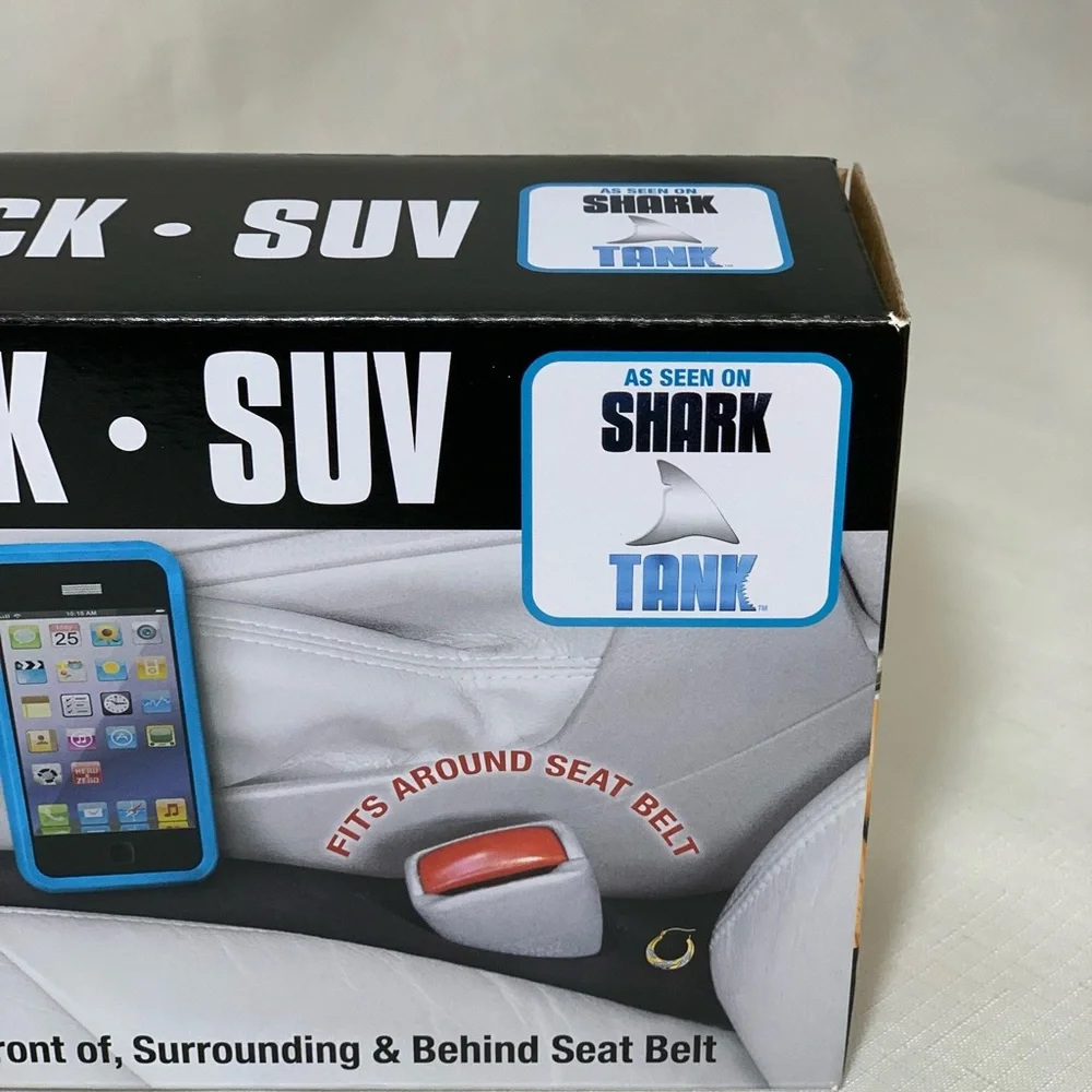NWT Drop Stop Original Car Seat Gap Filler Shark Tank Seat Console Organizer Set